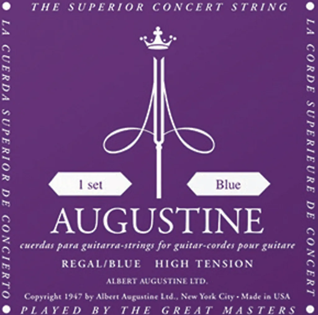 Jeu de Cordes Augustine Regal Blue Idéal pour Concert et Haute Tension