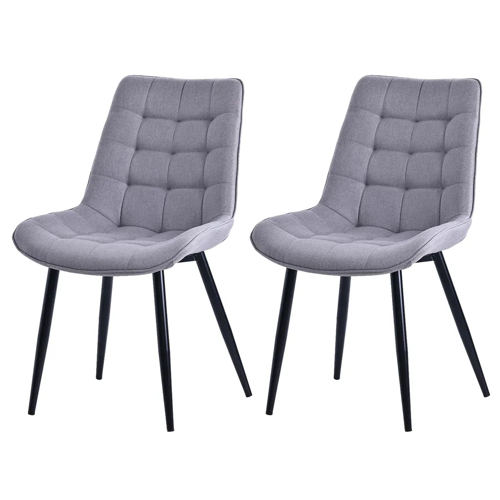 HOMAVO Chaises de salle à manger lot de 2 design scandinave élégant