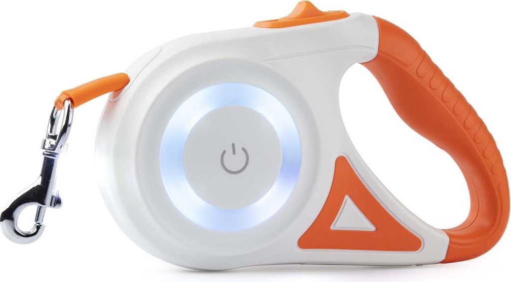 MODFU Hundeleinen, 5m Hundeleine, Automatische ausziehbare Hundeleine, LED-Licht, Für Kleine und Große Hunde, Gassi-Gehen, Reflektierend und Sich...