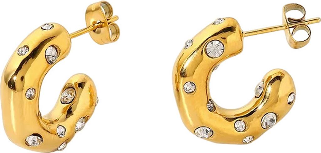 Elegante Ohrringe Kinga in Gold - und hypoallergen KP28727