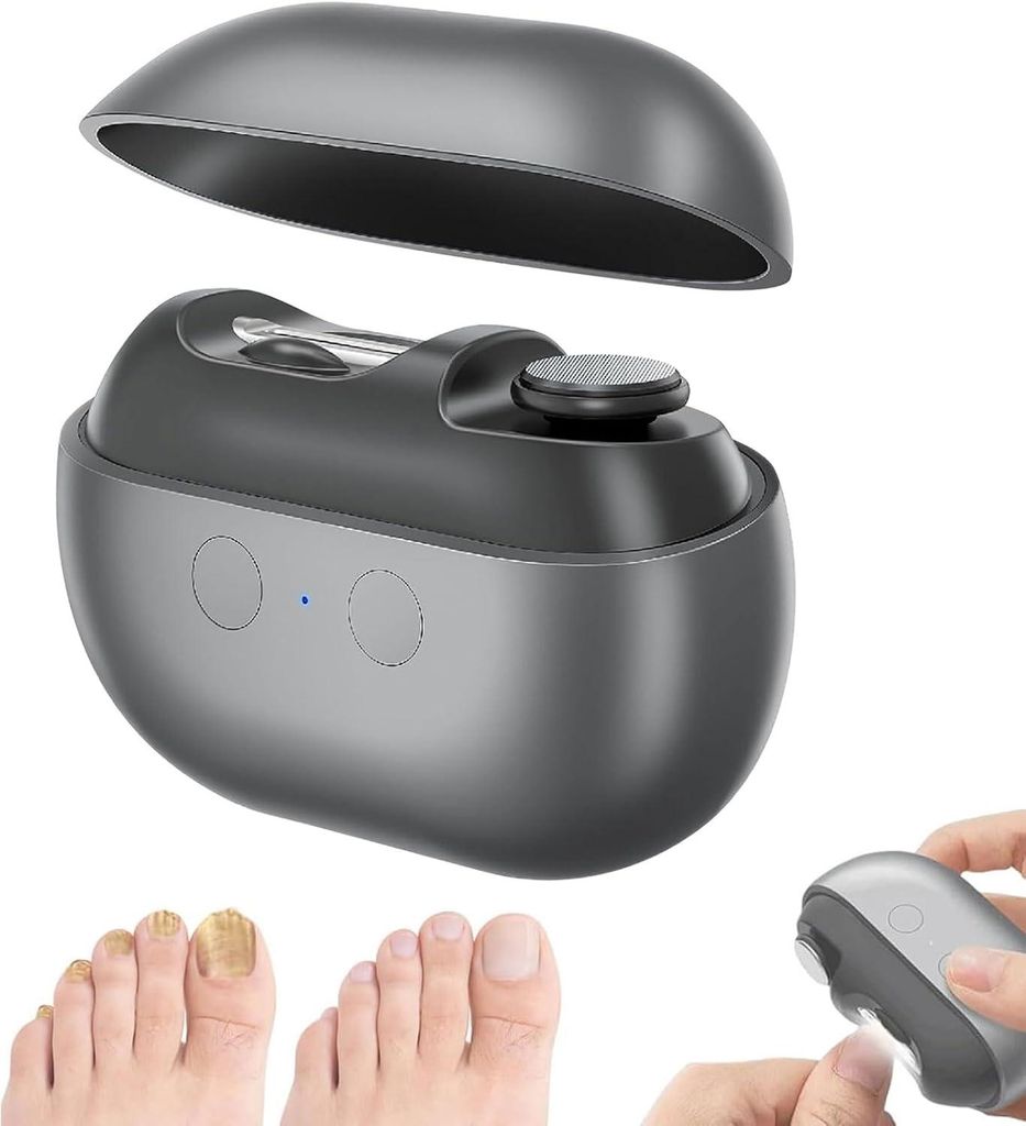 Elektrischer Nagelknipser, 3-in-1 elektrischer Nagelknipser fš¹r Fš¹?e und H?nde, mit LED fš¹r harte/dicke N?gel und pr?zises Finish, fš¹r ...