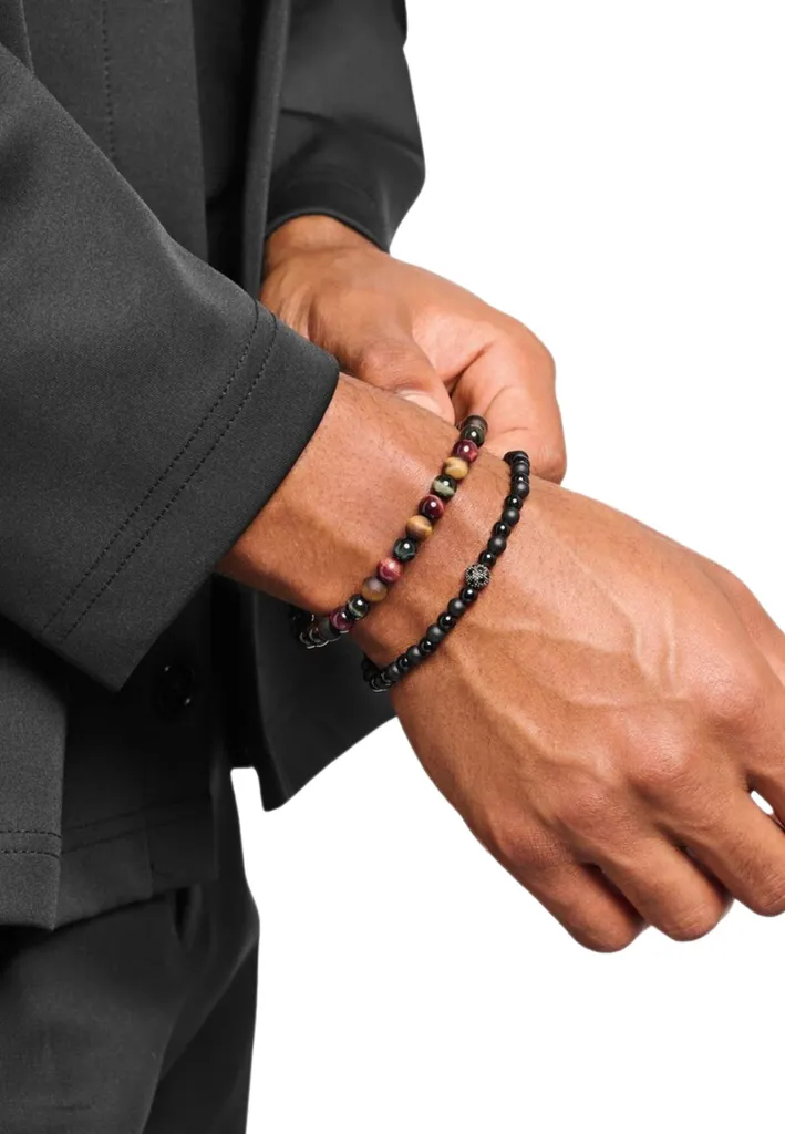 Bracciale Perline Occhio di Tigre - Accessorio Uomo Elegante e Grintoso - 4