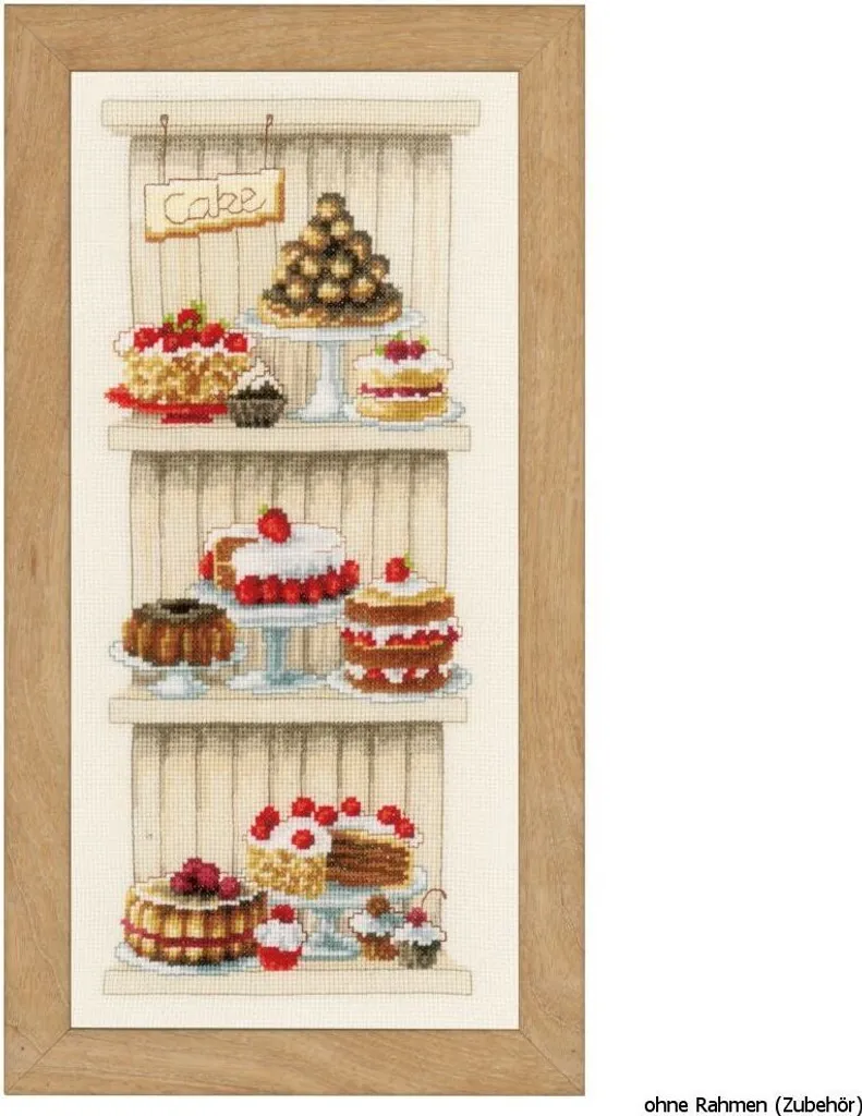 Vervaco Kit Point de Croix Compté Magnifiques Tartelettes - Kit Complet