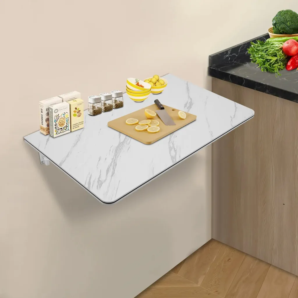 Table de salle à manger murale escamotable 90x50 - Idéal petits espaces - 2