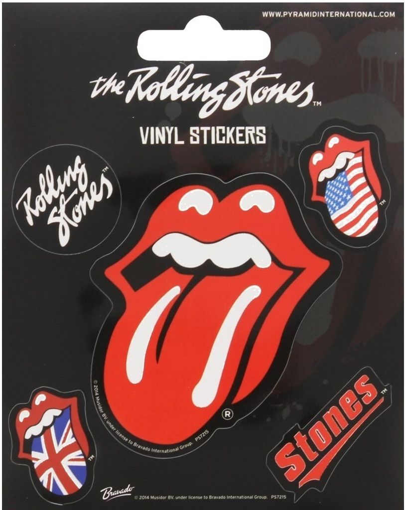 The Rolling Stones - Labbra - Adesivo, confezione da 5 Immagine del prodotto 