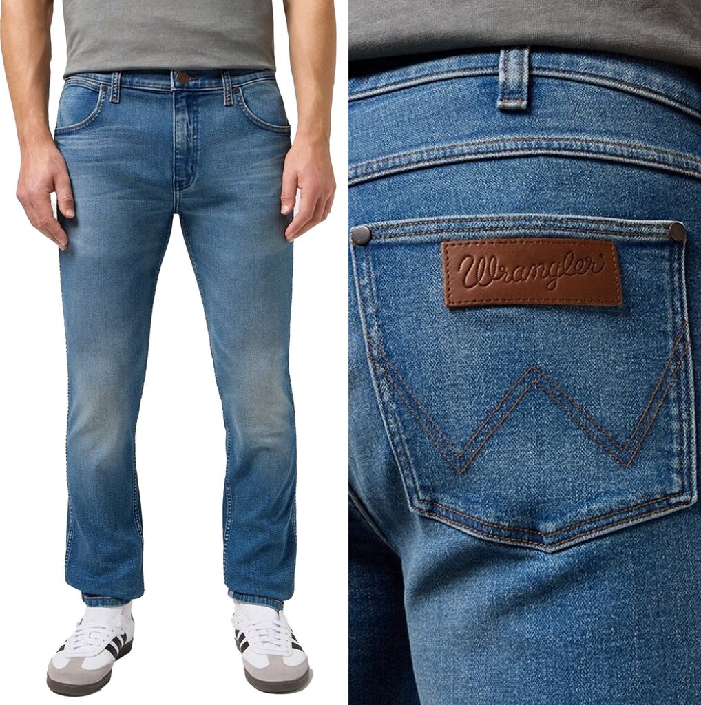 WRANGLER, Herren Jeanshosen, Straight fit, GREENSBORO, W31 L34, Blau, Jeans, baggyjeans, buggy