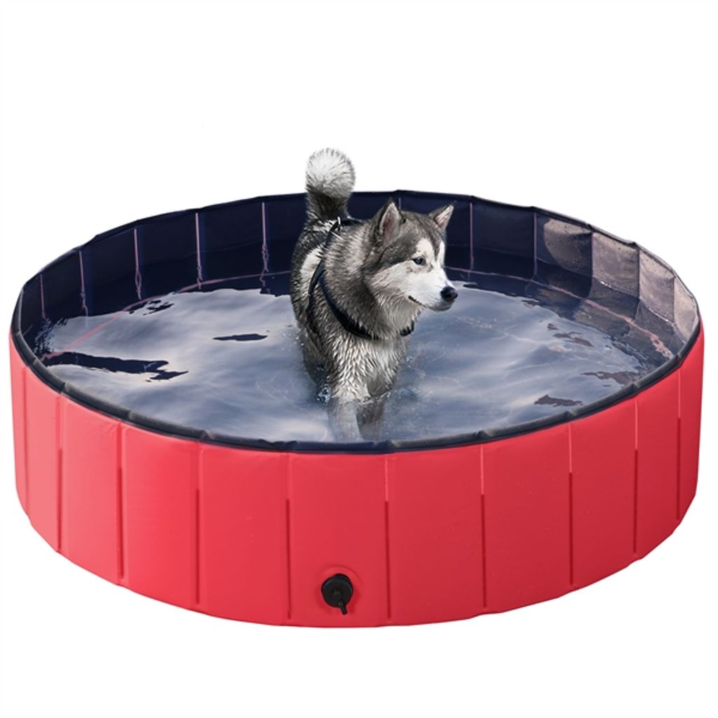Doggy Pool Hunde Planschbecken Schwimmbecken Schwimmbad Wasserbecken Faltbar DE 