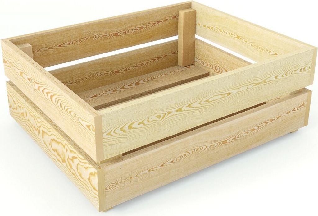 Lermowood Holzkisten Box0541 50 x 40 x 19cm Natur | Dekokisten aus Holz Massive Holzkiste Regalkiste Weinkiste