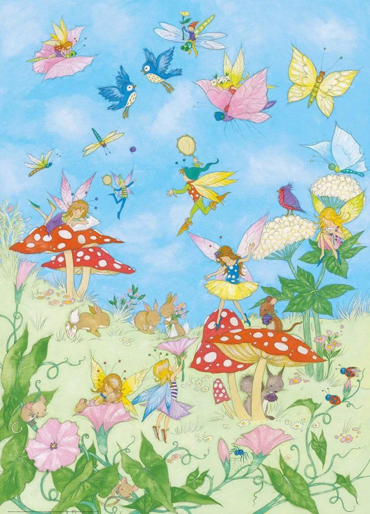 Fototapete Märchen, mit Fee und Fliegenpilz, für Kinder