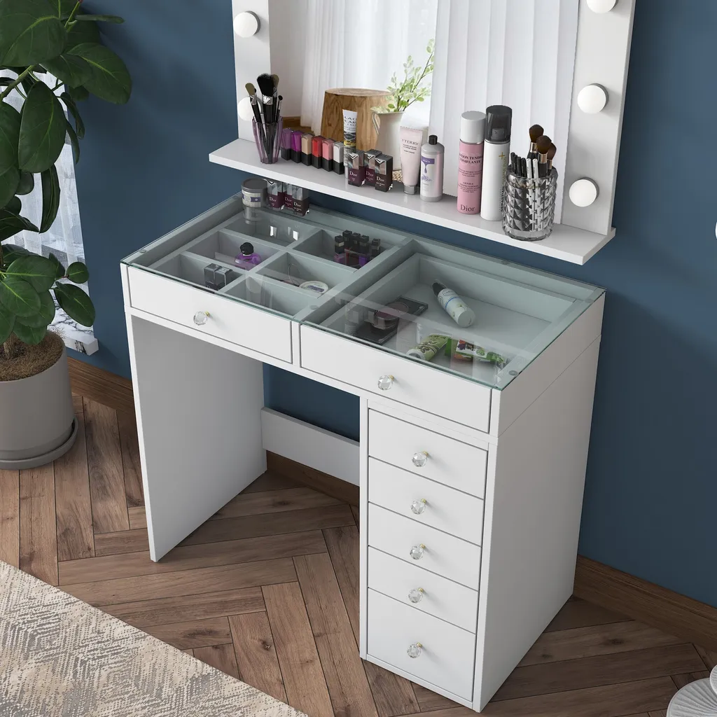 Coiffeuse pour Chambre Blanche Skye Decor - Aménagez votre Dressing - 2