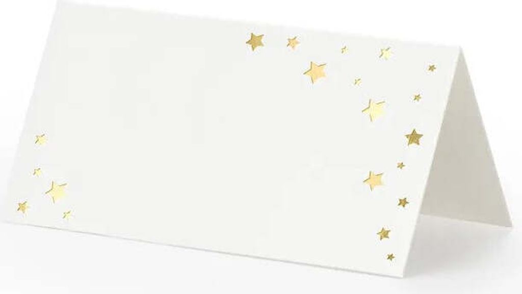 Tischkarten Let's Celebrate - Sterne, 9,5x5,5cm (1 Packung / 10 Stück)