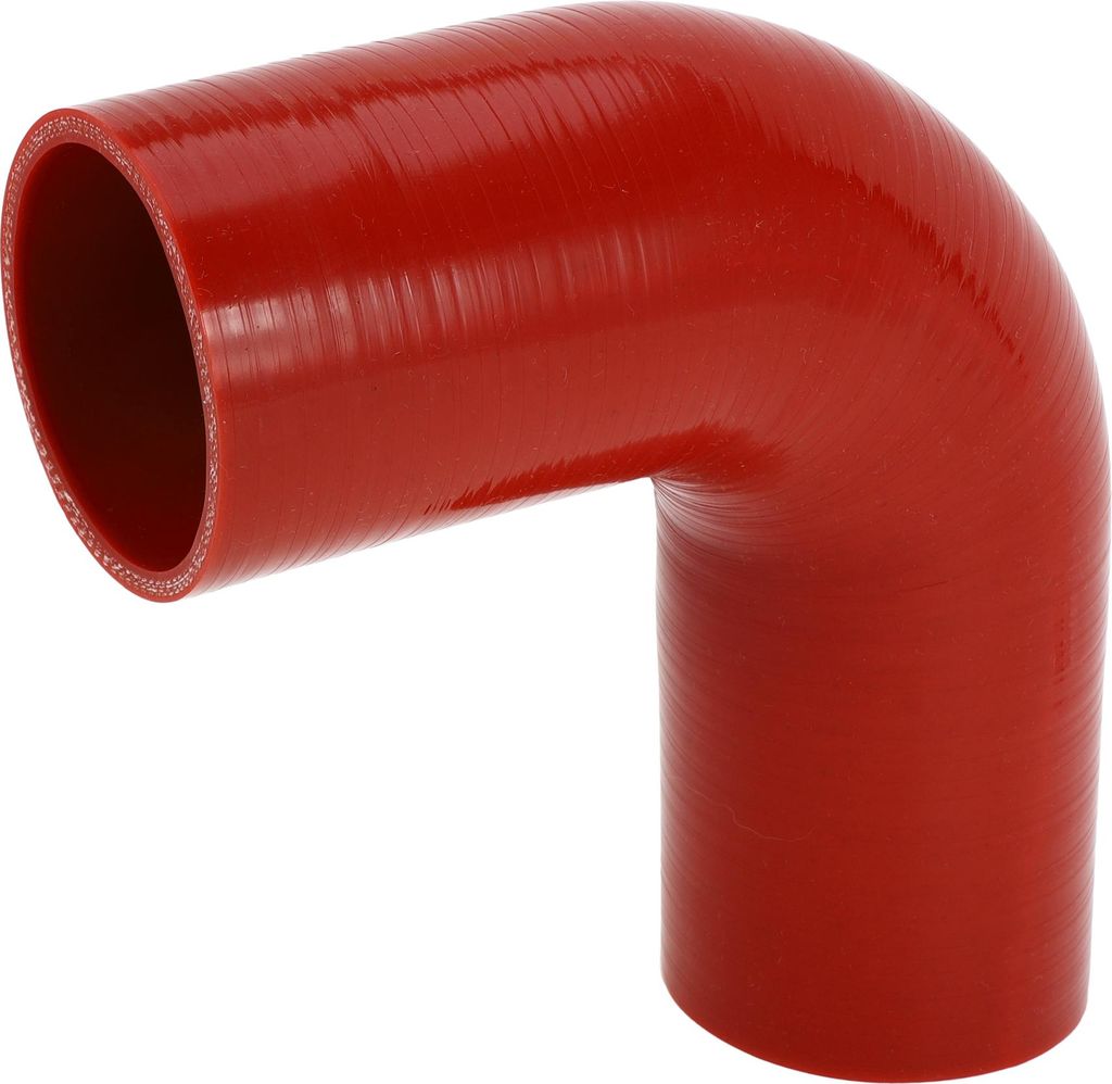 1 Stück 70mm/2,76" ID 150mm/5,91" Länge 90 Grad Rotes Auto Silikonschlauch Kühlmittelschlauch Universal