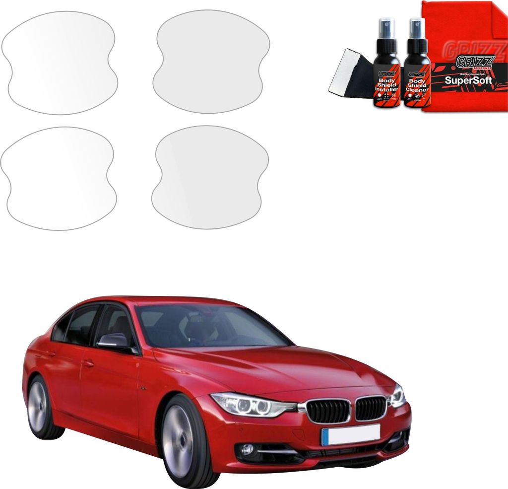 4in1 Schutzfolie für Türgriffmulden - BMW 3 F30 Sedan Pre-LCI (2011-2015) Grizz Protector