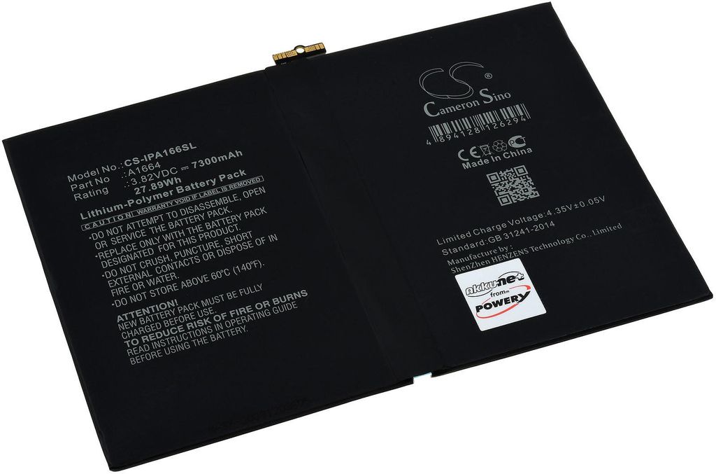 Pile pour tablette Apple A2197, A2198, A2199, A2200 Image du produit 