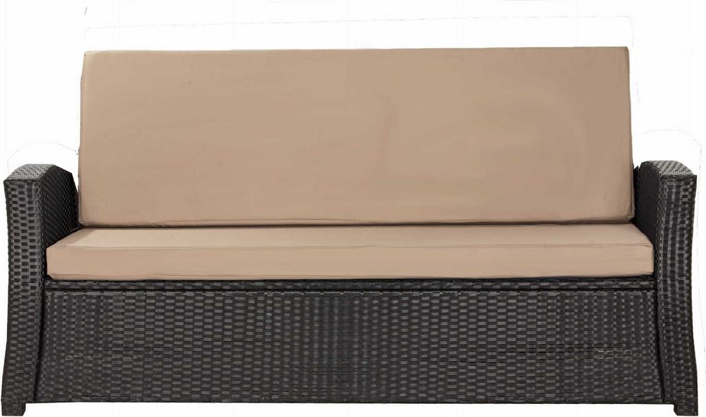 Bankkissen 180×50×50x7 cm beige – Sitzkissen für Gartenbank 2-3 Personen mit abnehmbarem Bezug, bequemes Polster für Outdoor & Terrasse