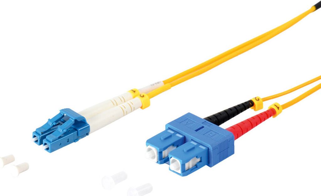 Duplex Patchkabel LC/SC 9/125μ, OS1/OS2 gelb 3,0m