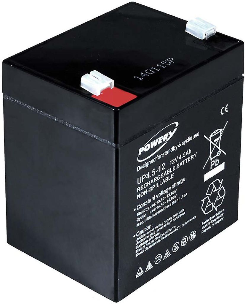 Powery Blei-Gel Akku 12V 4,5Ah Produktbild 