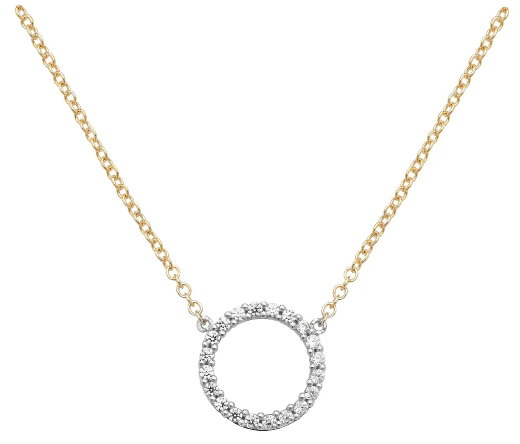 Pendentif Femme en Or 9 Carats avec Zirconium Brillant 12mm TRS16400