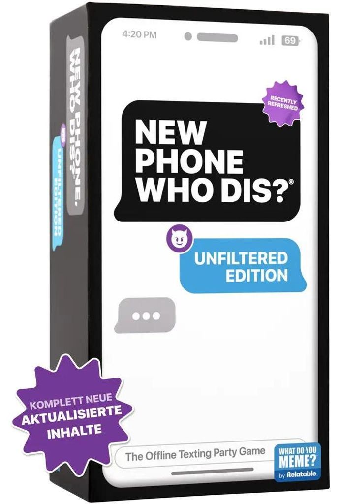 Gioca subito a "New Phone, Who Dis?", il gioco di società Immagine del prodotto 