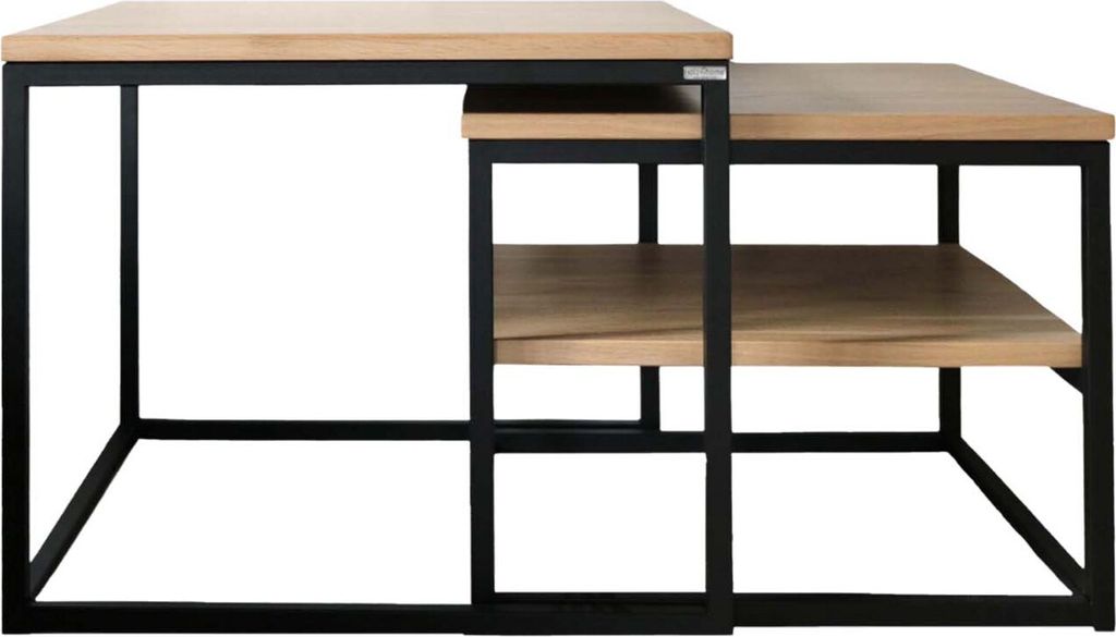 holz4home® Zestaw 2 stolików kawowych wykonanych z wysokiej Zdjęcie produktu 