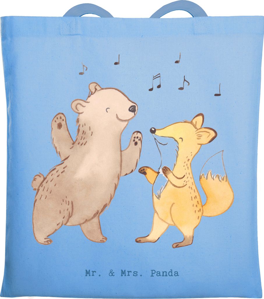Mr. & Mrs. Panda Shopping Tasche Hase Tanzen - Sky Blue - Geschenk, Tanzkurs, Tote Bag, Laptoptasche, gehen, Beutel, Tragetasche, Schultasche, Tanz...