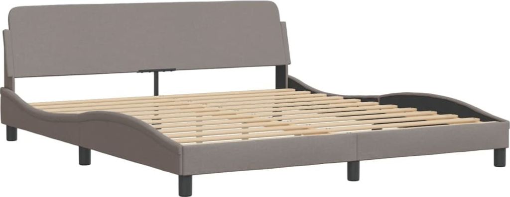 Bettgestell "Dover" Taupe 180x200 cm Stoff