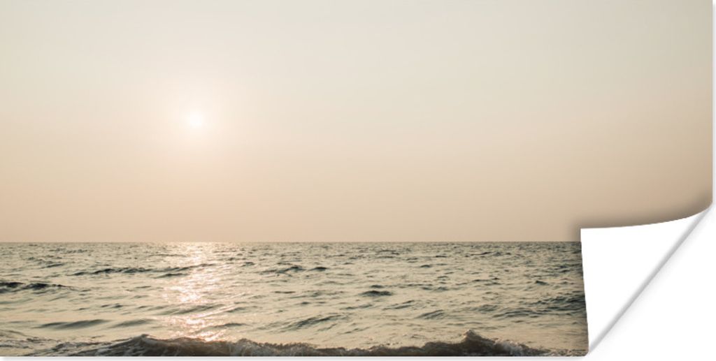MuchoWow Poster Sommer - Meer - Sonne 40x20 cm - Poster für die Wand - Poster Schlafzimmer
