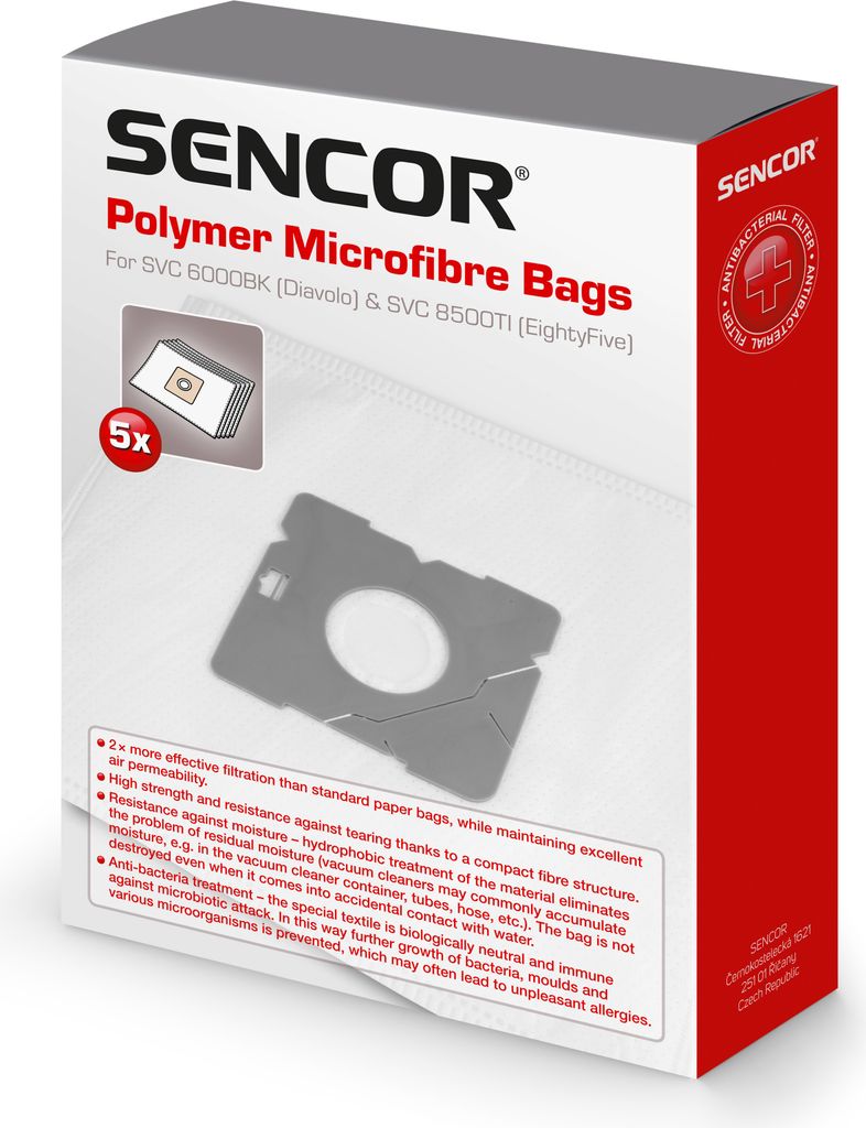 SENCOR Náhradní sáčky 5ks pro SVC 6000BK a SVC 8500TI Obrázek produktu 