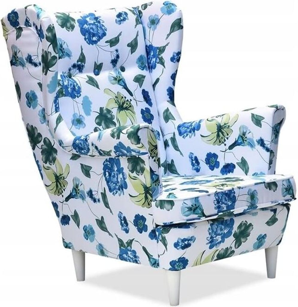 Family Meble Ohrensessel Print Relaxsessel Skandinavisch Bequemer Sessel Loungesessel Fernsehsessel Für Wohnzimmer Schlafzimmer Büro (M 67)