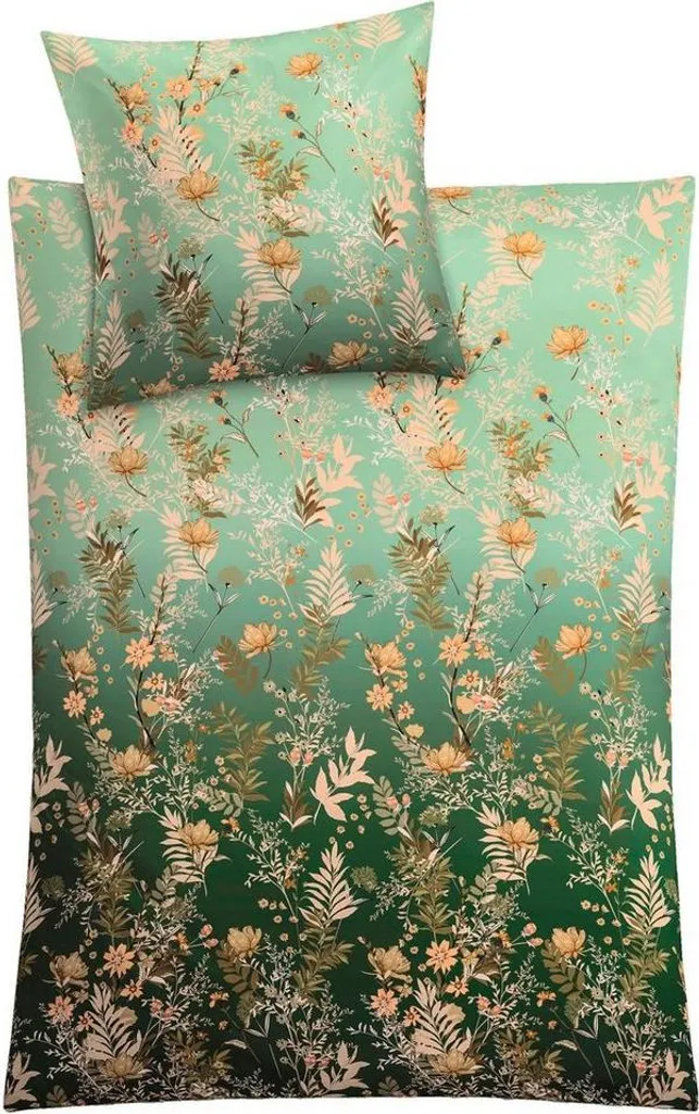Parure de lit en satin de coton doux Zahra coloris vert pistache 2p