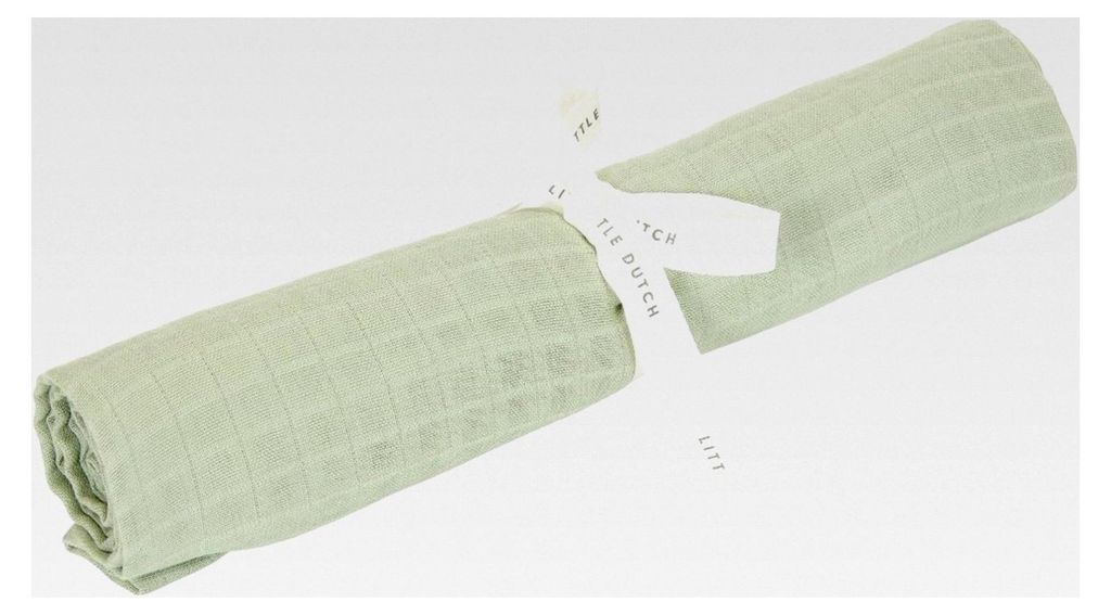 Pucktuch Swaddle Tuch Decke Musselin Baby (120x120 cm) Salbeigrün