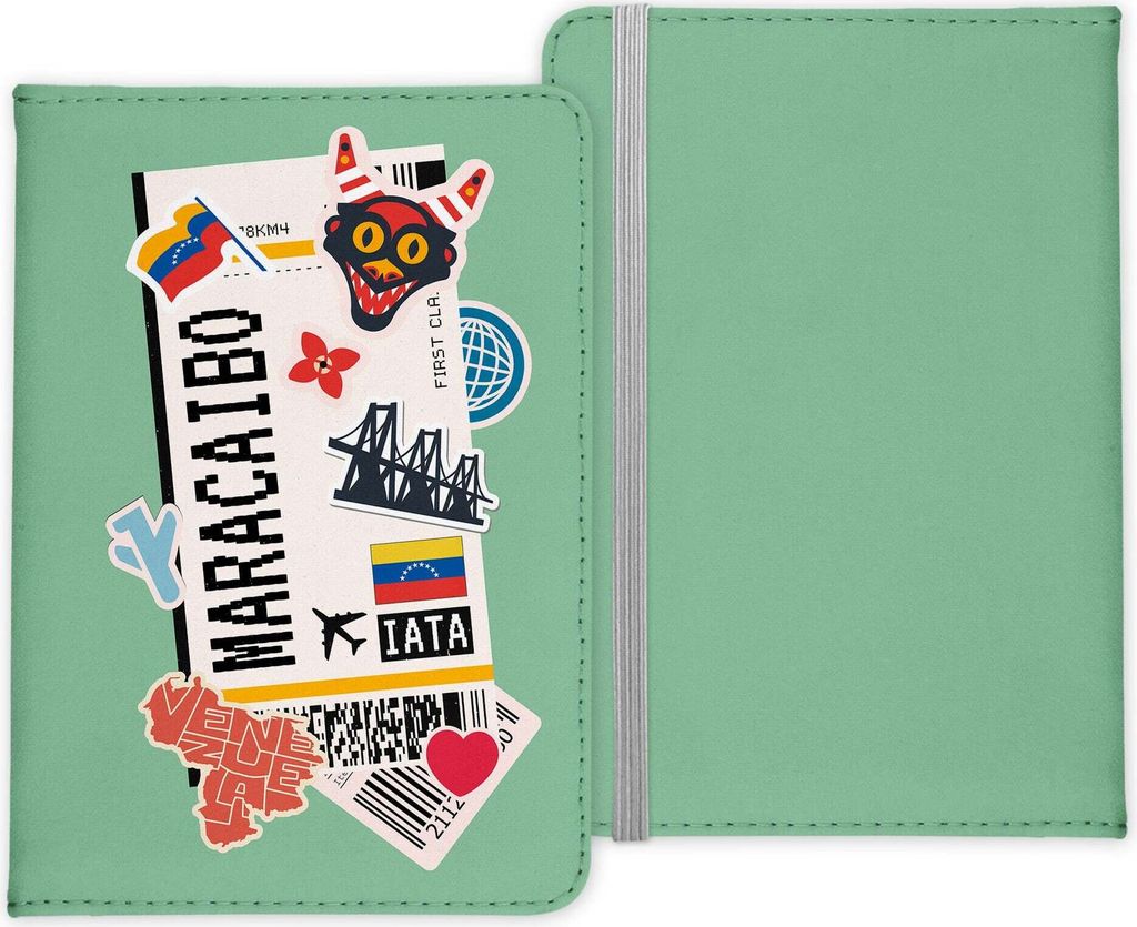22Feels Maracaibo Souvenir Reisepasshülle Organizer Reisen Gadgets Venezuela Südamerika Urlaub Kunst-Leder Etui Cover Frauen Männer Kinder