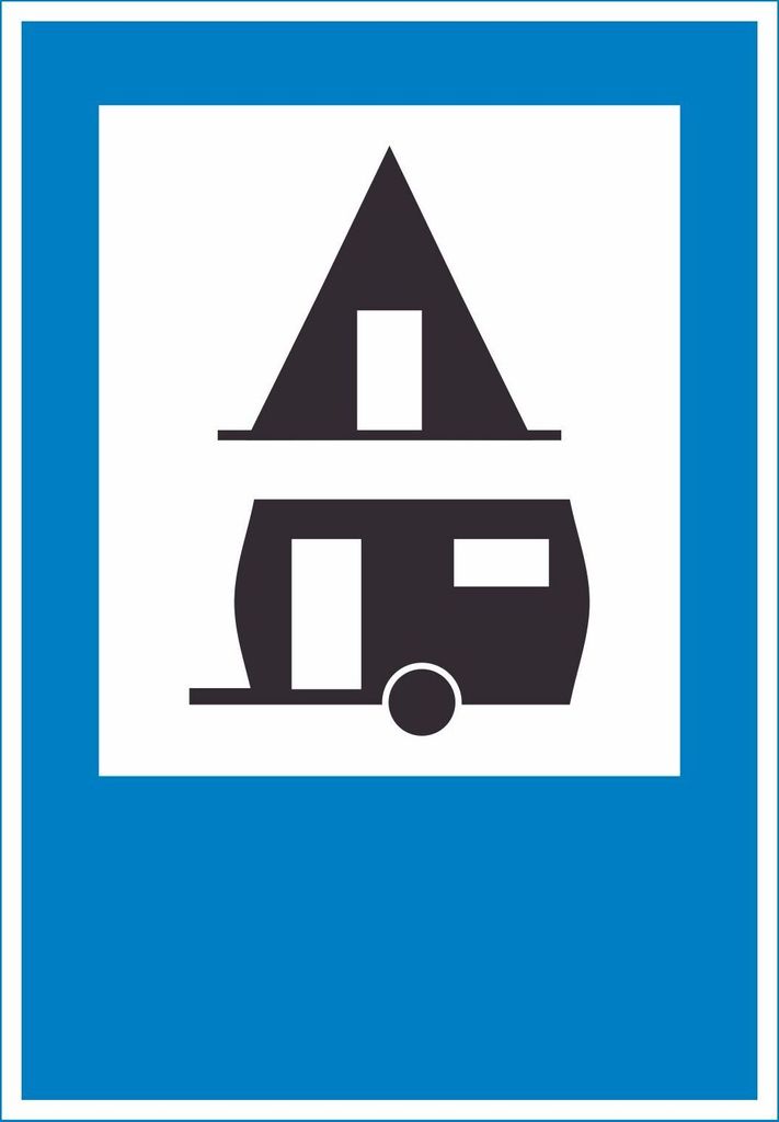 Campingplatz Schild A5 Rückseite selbstklebend