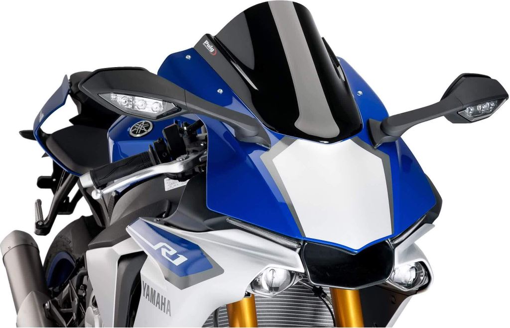 PUIG 7648N Z-Racing Scheibe passend fuer YAMAHA YZF-R1 Schwarz