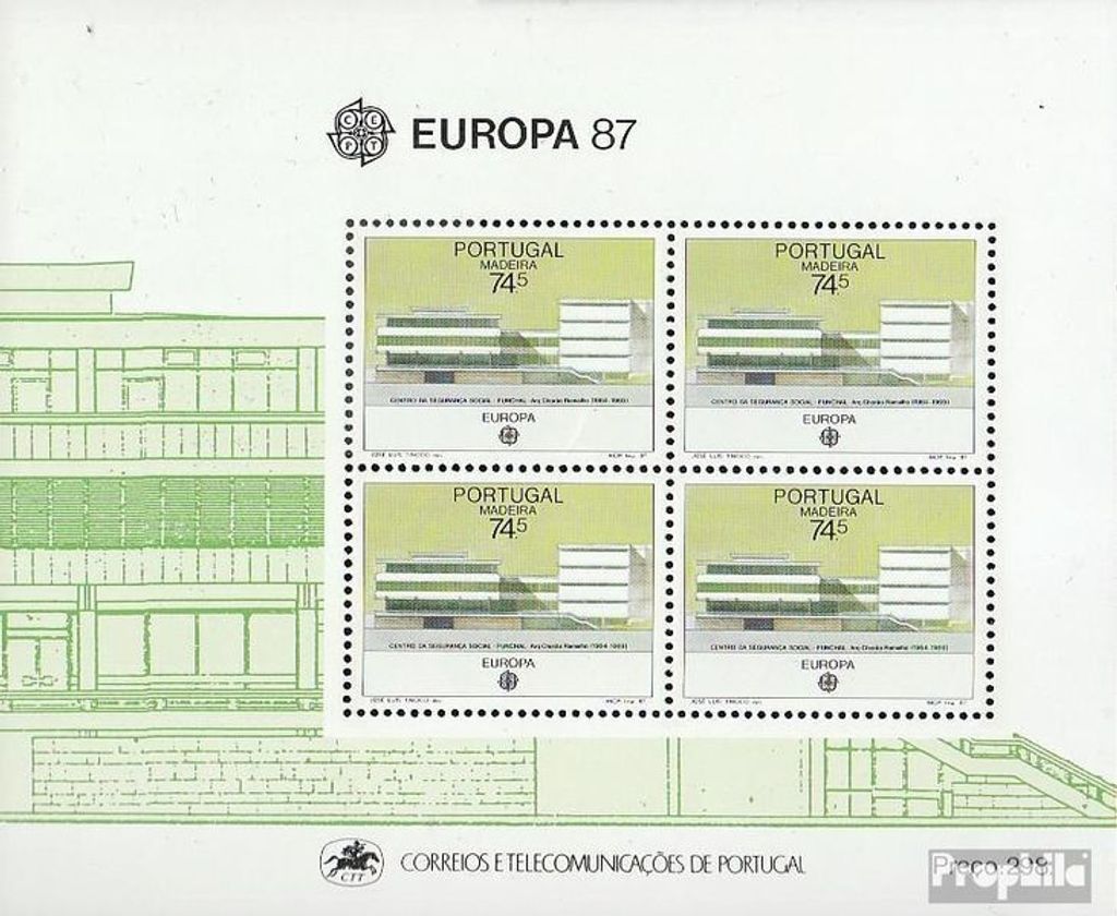 Briefmarken Portugal - Madeira 1987 Mi Block8 (kompl.Ausg.) gestempelt Moderne Architektur