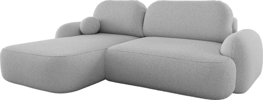 BEDANTE Ecksofa MOLLY L Links TERRA FROTTE 05 Grau mit Schlaffunktion L-Form Sofa mit Stauraum Bettkasten Wohnzimmersofa Couch Sofa Bettsofa Bettka...