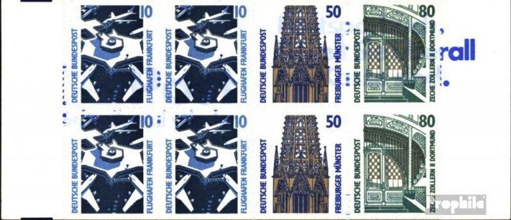 Briefmarken BRD (BR.Deutschland) 1989 Mi MH25a (kompl.Ausg.) postfrisch Sehenswürdigkeiten