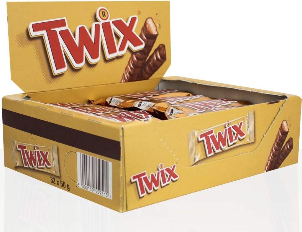 Twix Classic Riegel 32 x 50g - Schokoriegel Vorratspack Produktbild 