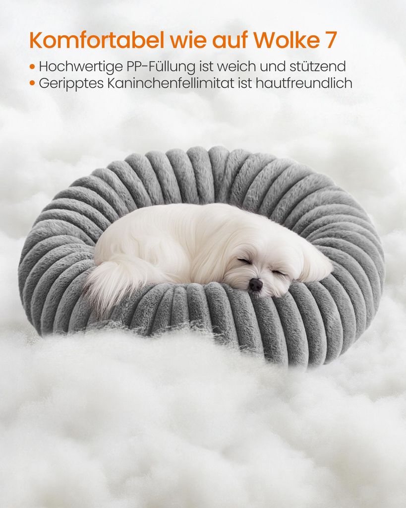 Feandrea Hundebett, mittelgroßes Katzenbett, 60 cm, Produktbild 