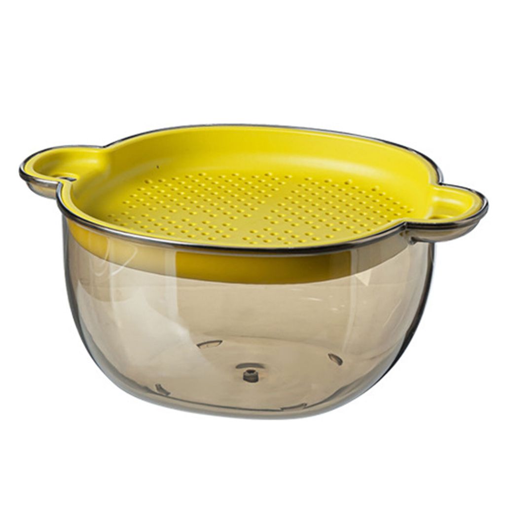 Drain Korb doppelte Schicht transparente Lebensmittelqualität große Kapazität mit Deckel Mehrzwecktier Obst Gemüse Abfluss Korb Küche Sieb Kü...