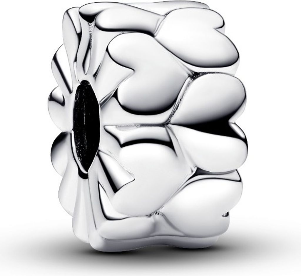 PANDORA Moments Herz Clip-Charm aus Sterlingsilber Produktbild 