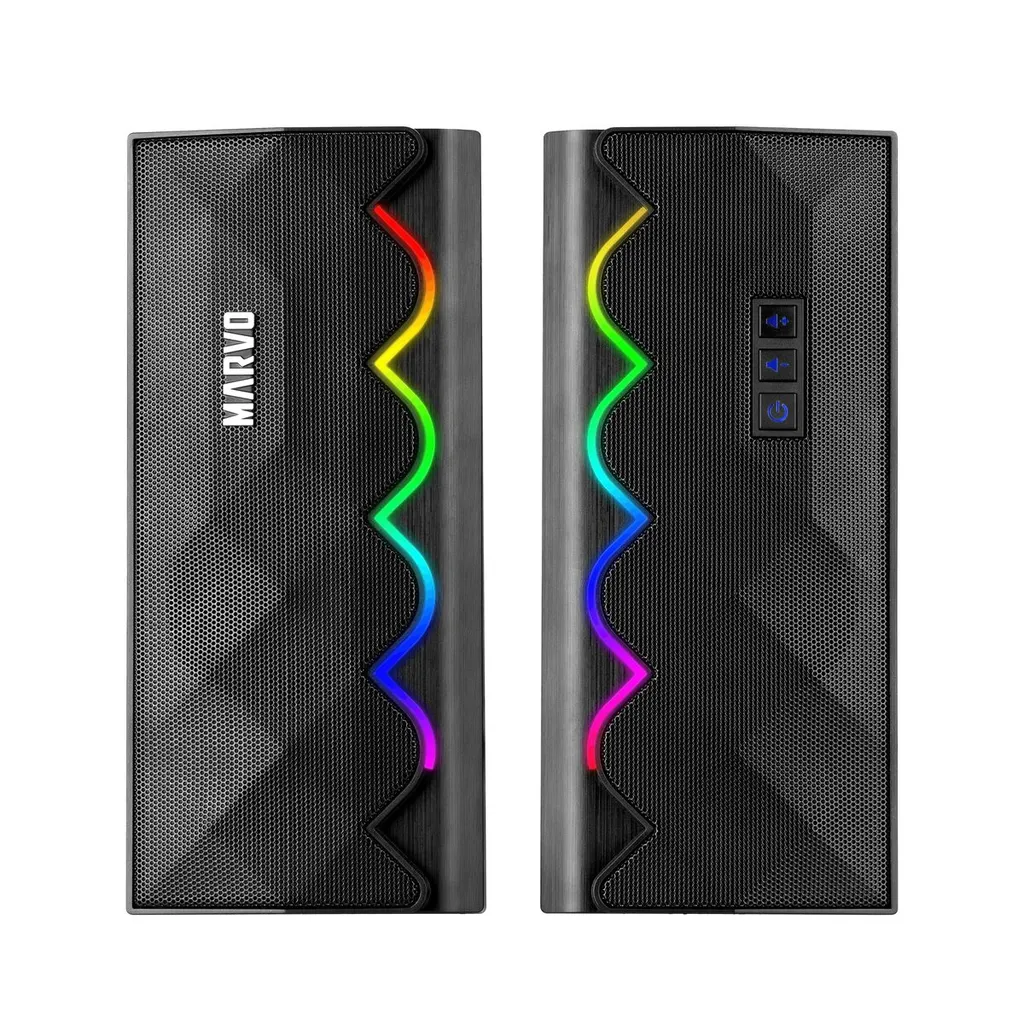 Marvo SG-269 Casse Gaming RGB 2.0: Suono Stereo e Touch Control