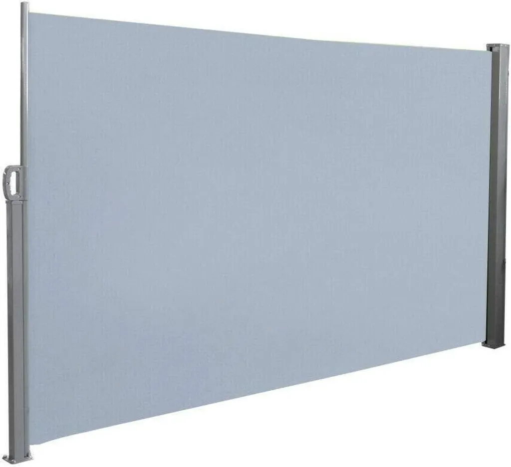 Sessamen-LP tenda laterale 180 x 300 cm tenda laterale a rullo protezione solare privacy protezione dal vento per balcone terrazza giardino, grigio