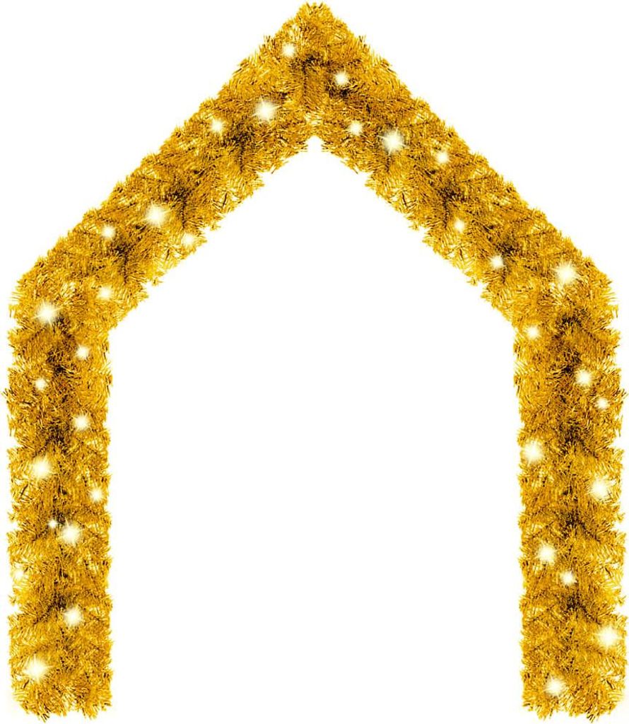 vidaXL Weihnachtsgirlande mit LED 5 m Golden