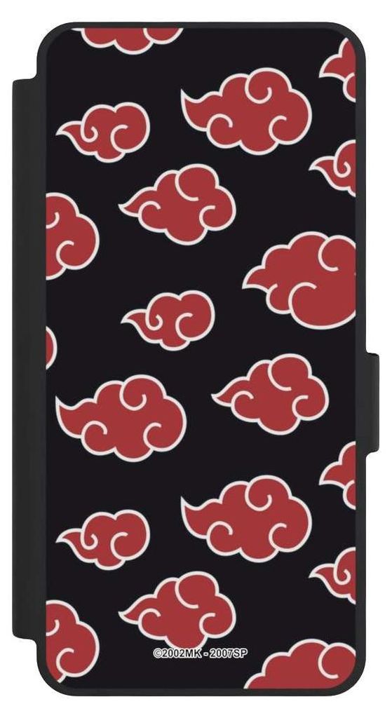 NIVOCASE Klapphülle für Samsung Galaxy S26 Handyhülle aus Kunst Leder NIVOflip schwarz Naruto Shippuden Offizielles Lizenzprodukt Akatsuki