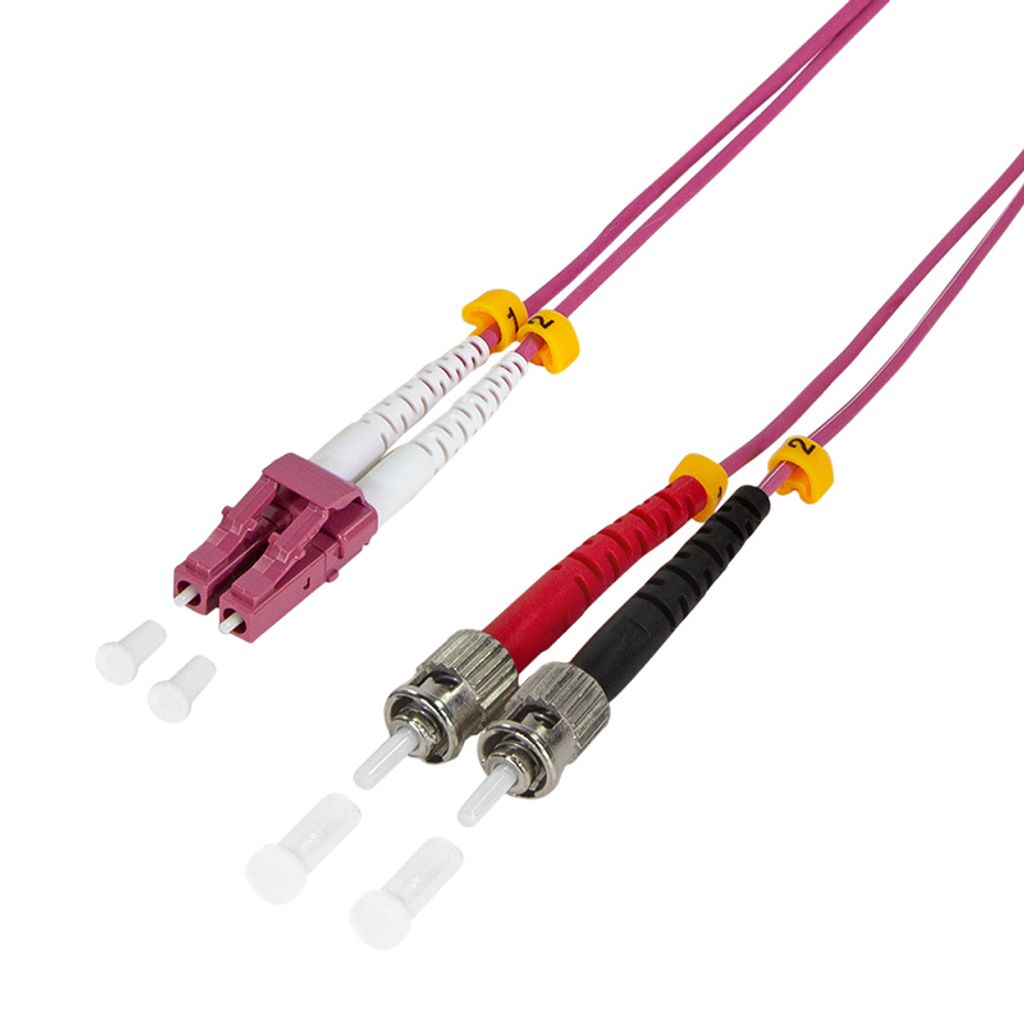 LogiLink LWL Patchkabel LC-Duplex - 2 x ST OM4 3,0 m