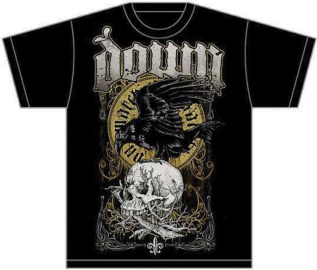 Down Swamp Skull Black S T-Shirt