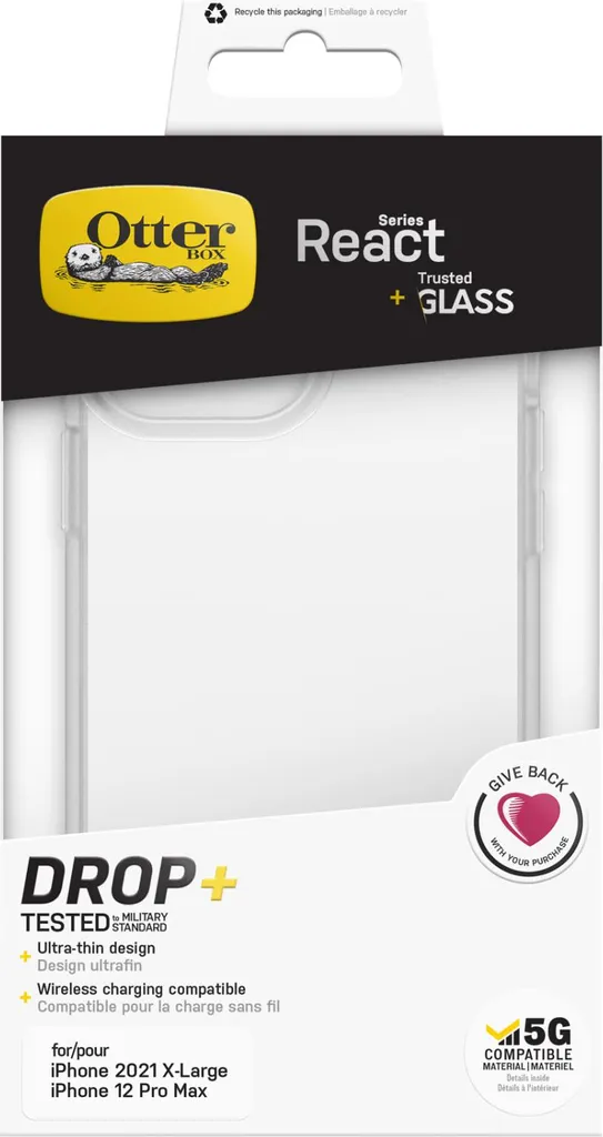 Coque OtterBox React iPhone 13 Pro Max A2643 - Protection Transparente