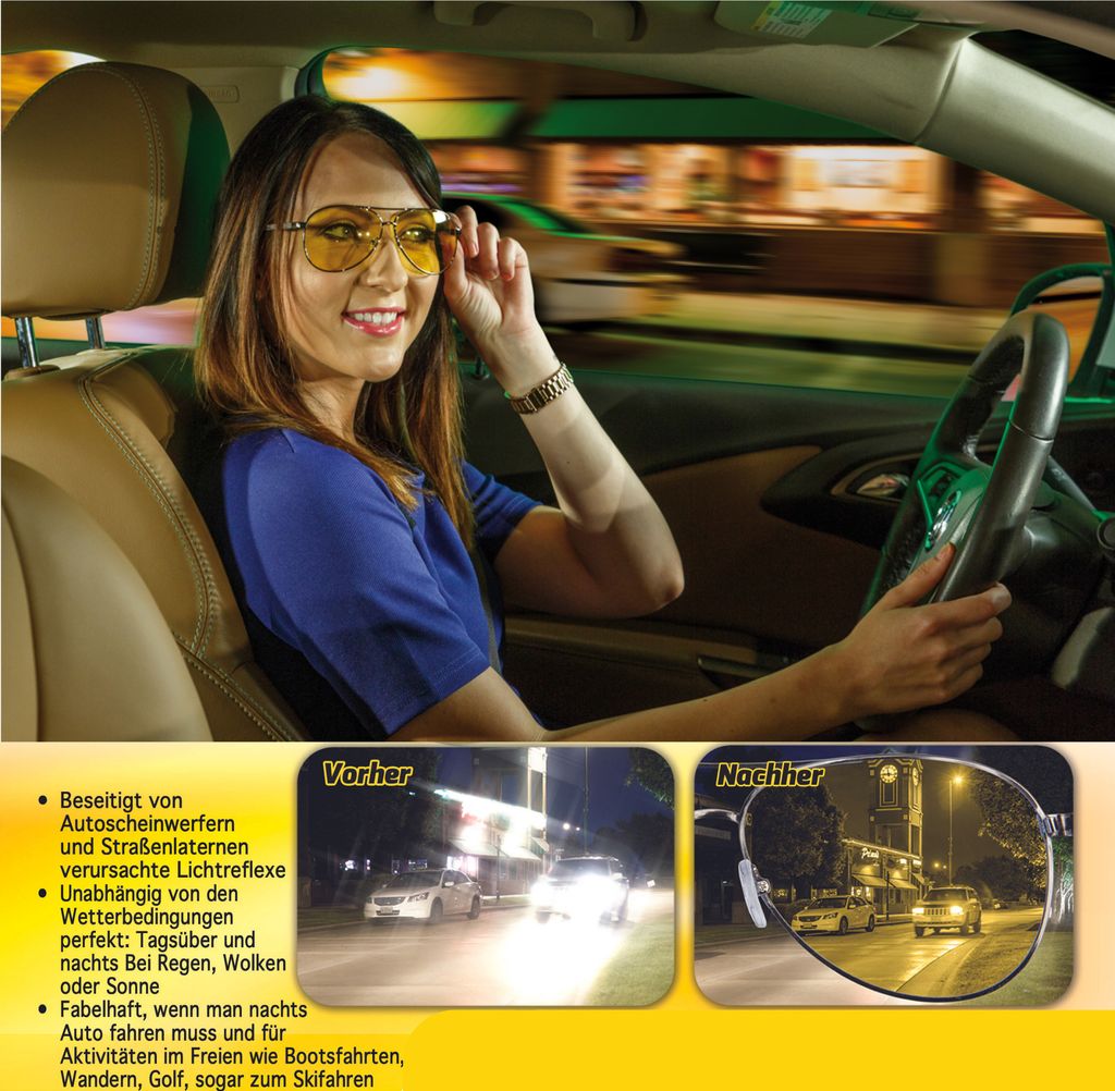 Vizmaxx - Autofahrerbrille, Nachtsichtbrille, Tag- und Produktbild 6