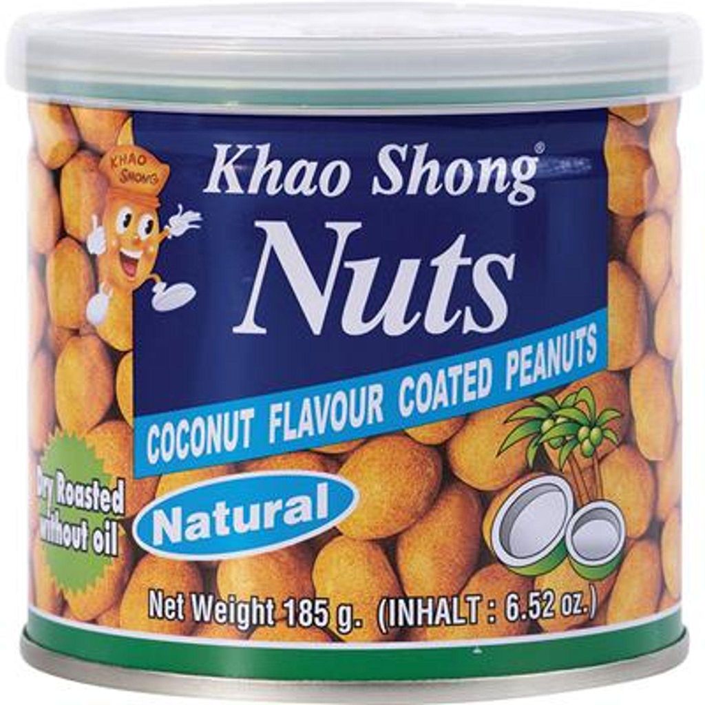 Cacahuètes croustillantes au coco, 185 g, marque Khao Shong Image du produit 